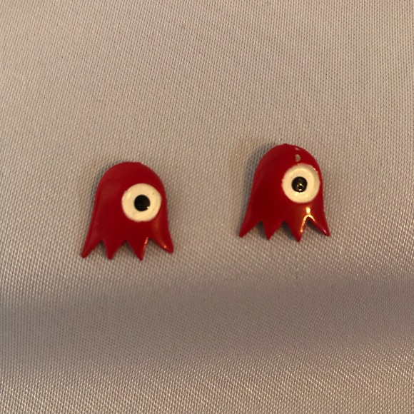 3/$10 Red PAC-MAN Earrings - Picture 2 of 4